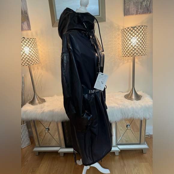 Authentic MENS Emporio Armani trench rain jacket & Belt Sz IT 48 Retail $1895 - Picture 6 of 13